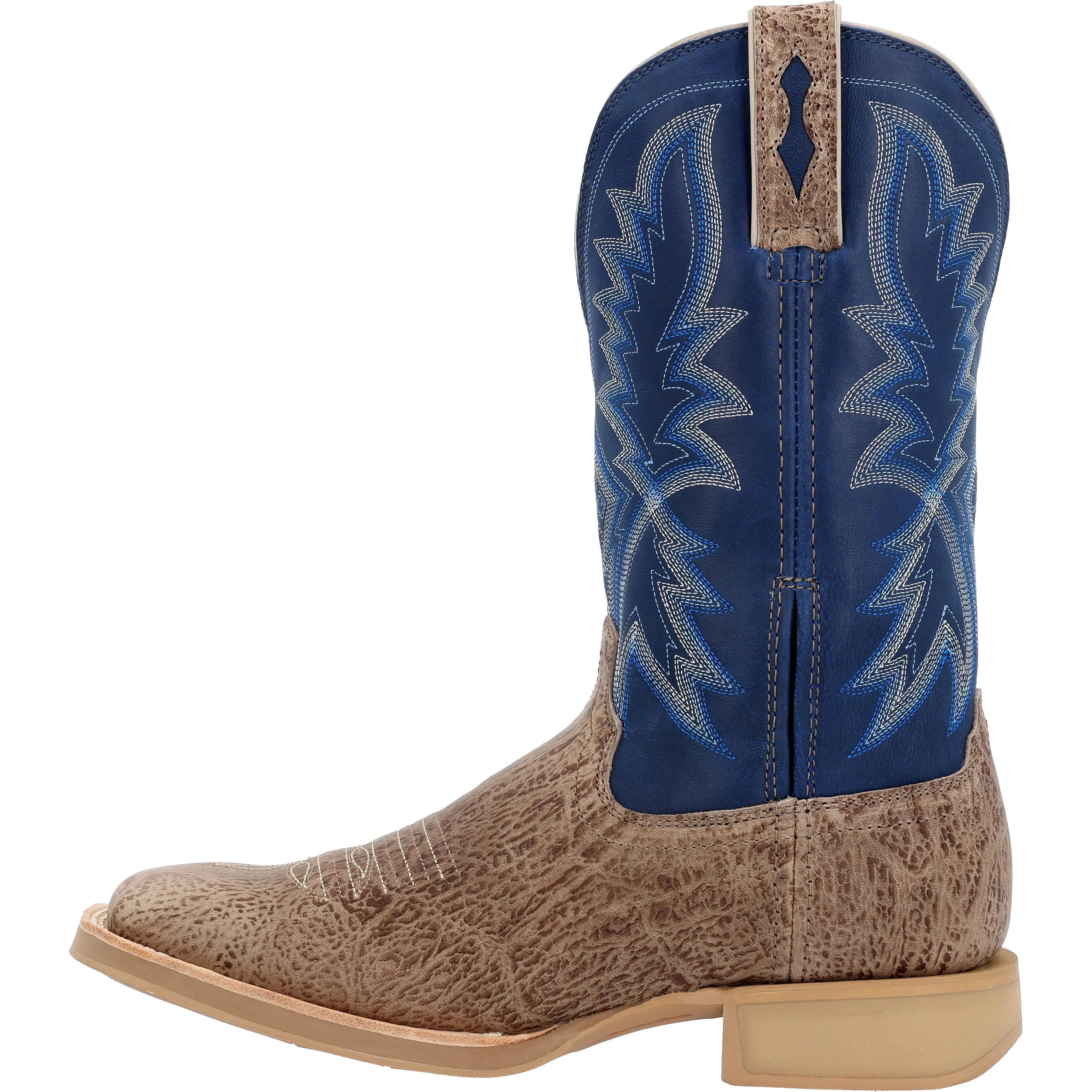 Grey Durango® Denim Western Boot & Pro Rebel Blue Weathered Lite™ 7.5(W) dimension