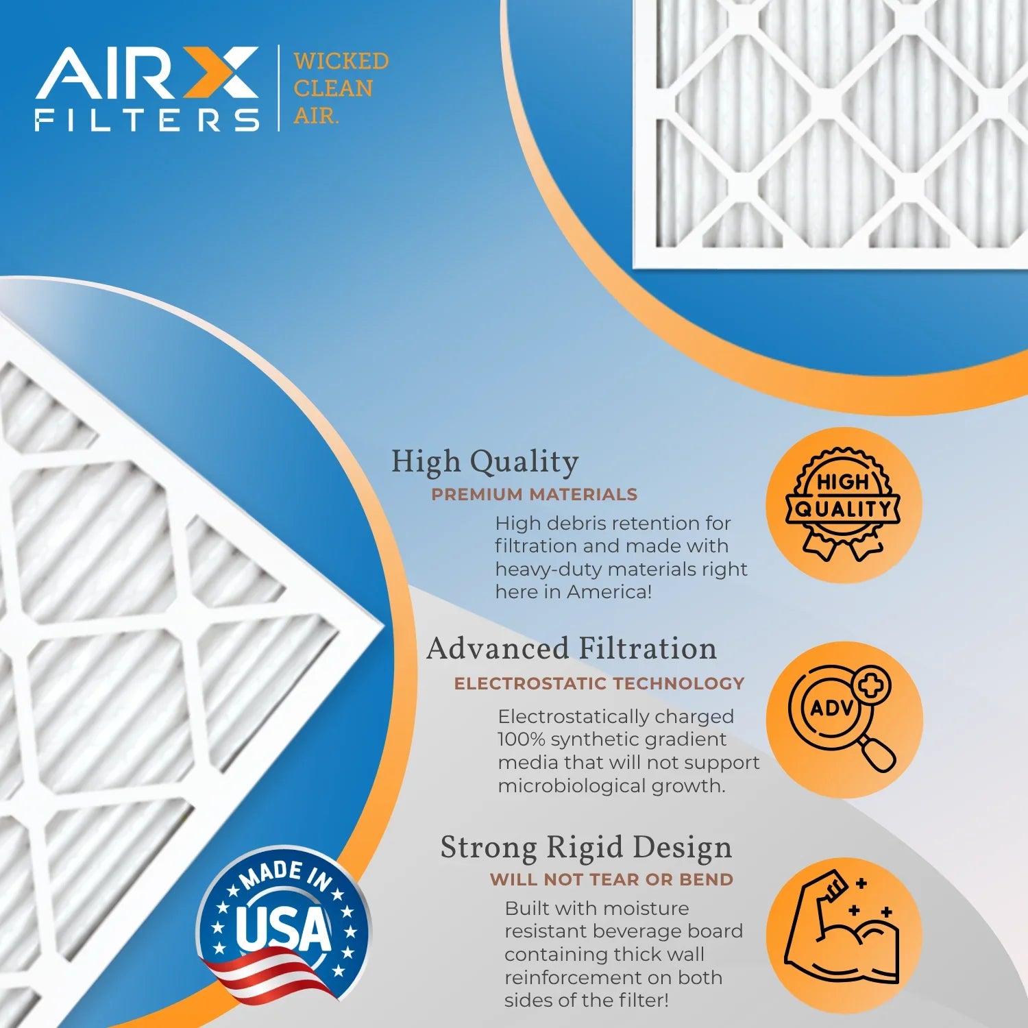 MPR Air 18x24x2 13 - of 9 - Filters FILTERS USA Made 2200 Furnace Pack CLEAN Comparable Rating, FPR 1500 Filter by WICKED MERV to AIRX & in 12 AIR.