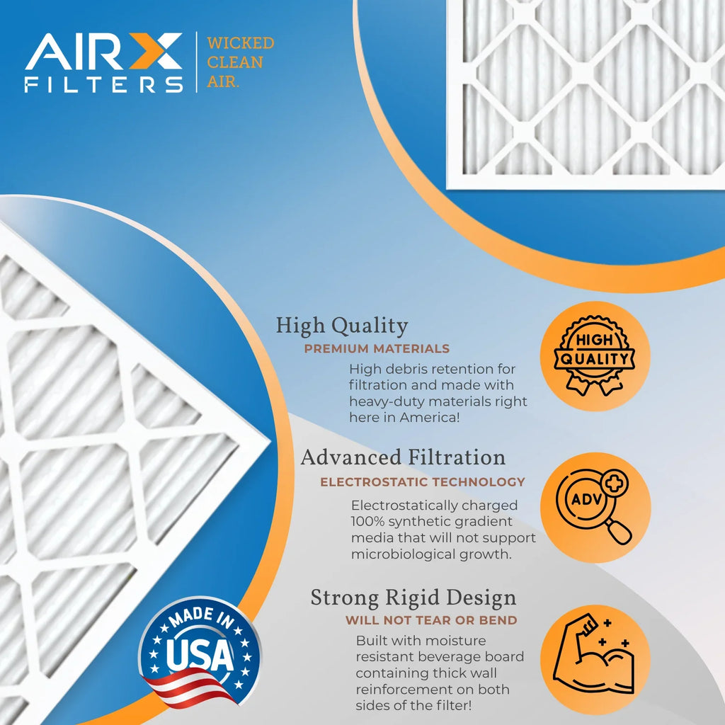 Filters in - Filter FILTERS Made 8 20x20x1 USA Comparable 5 AIRX AIR. Furnace by FPR Air of & to MERV Pack CLEAN WICKED 12 MPR Rating, 700