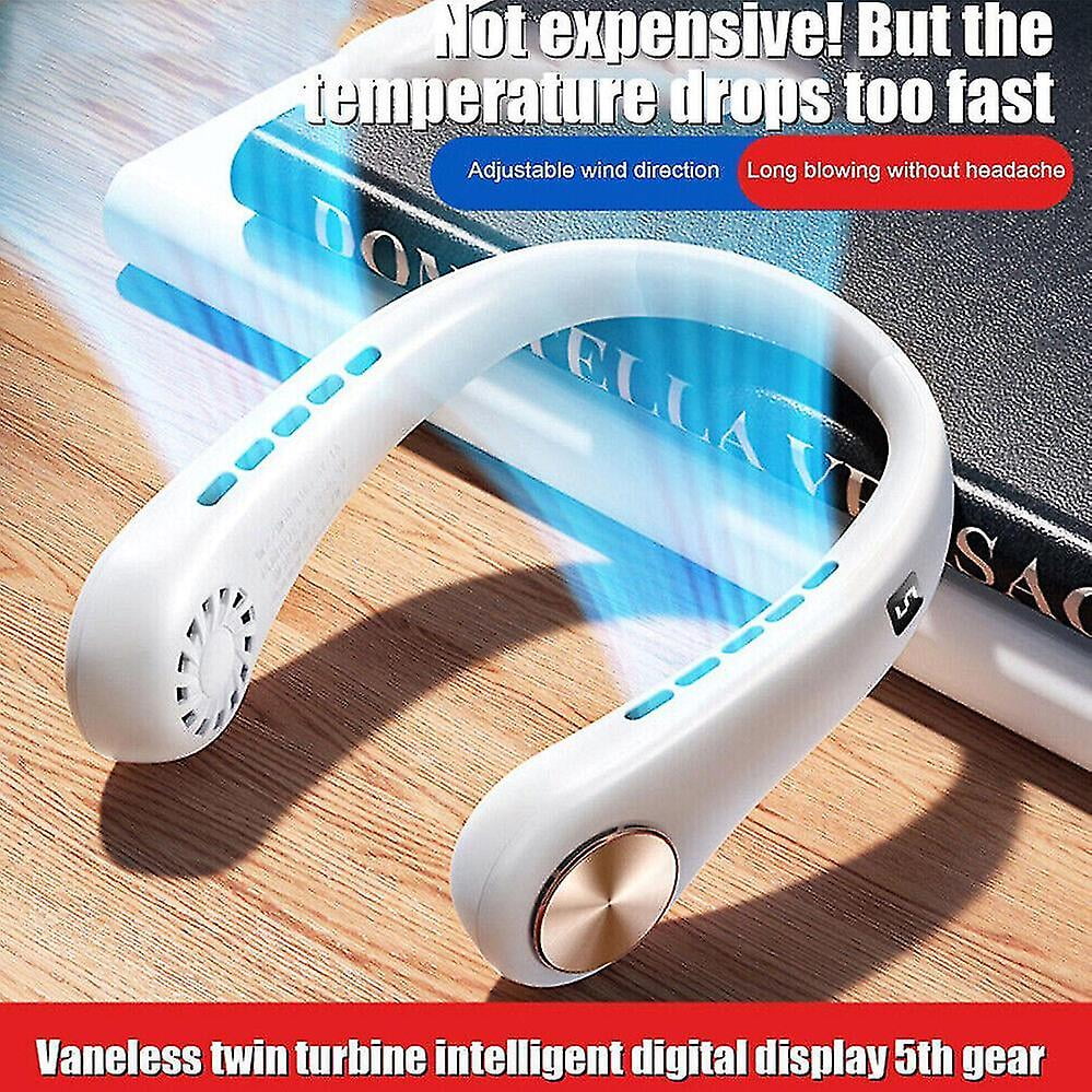 Rechargeable Bladeless Cooler Neck Usb Fan Neckband Cooling
