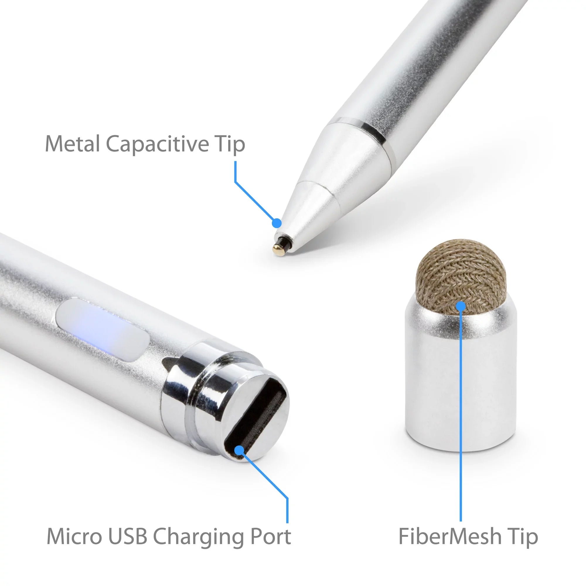 Stylus Metallic Active Electronic with Tip BoxWave Convertible Stylus] Fine Chromebook - 2-in-1 Ultra (11.6") [AccuPoint Stylus Silver C330 Lenovo Pen,
