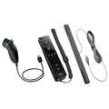 '- U Sensor Bar Wii Nintendo Plus Nunchuk Remote with and Jacket, Black & Bundle Wii