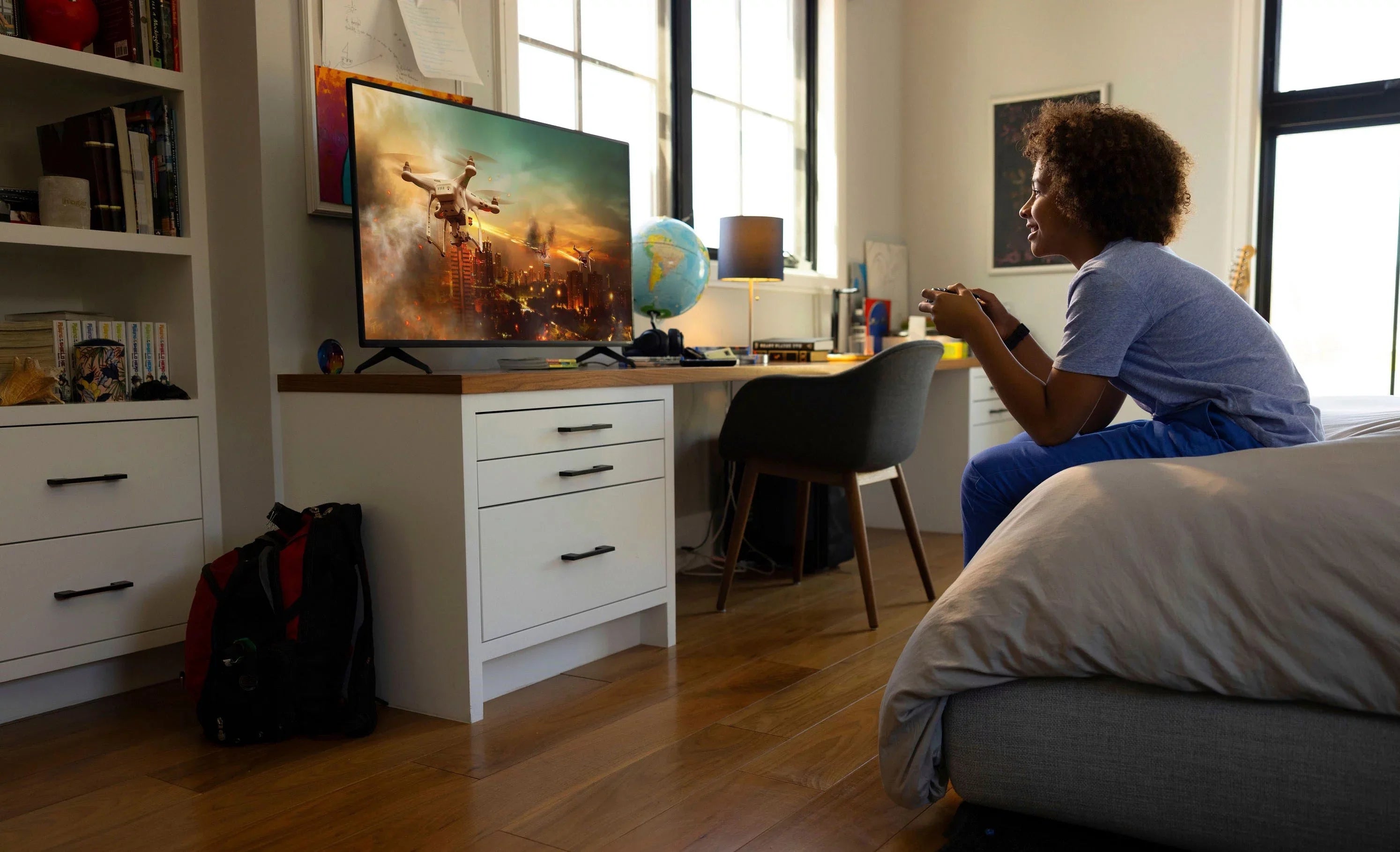 Smart stand 24" and LED - TV TV D-Series (Batteries Class VIZIO 720P with included) Remote