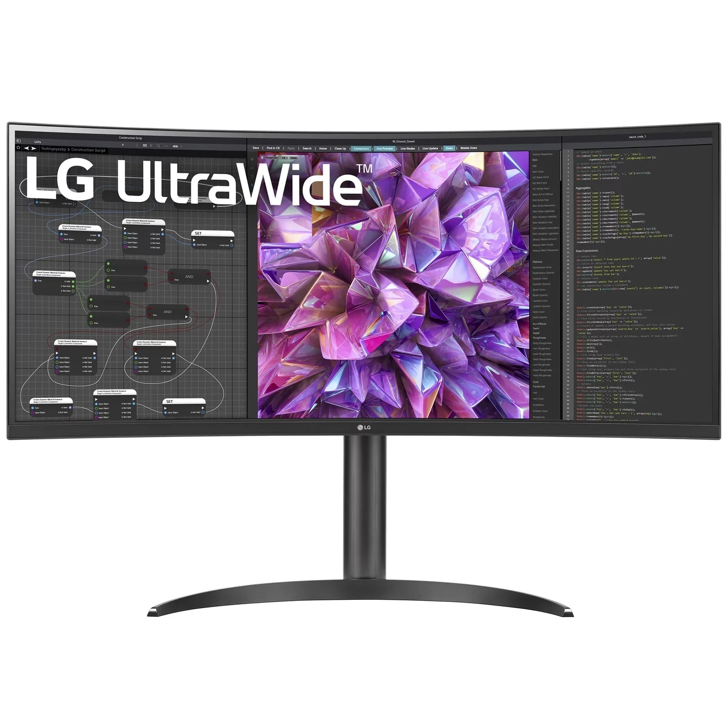 KVM 34" Curved 34WQ75C-B QHD LG 10 IPS Monitor UltraWide Built-in HDR