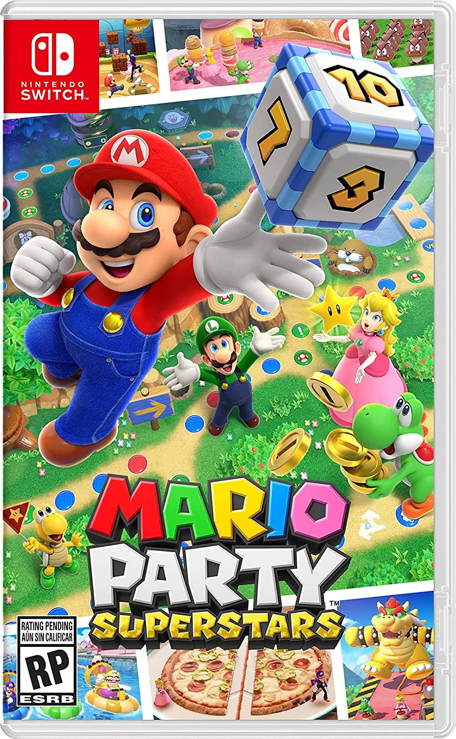 Cloth Mario with OLED Console Nintendo Switch and Screen Superstars White Party Cleaning