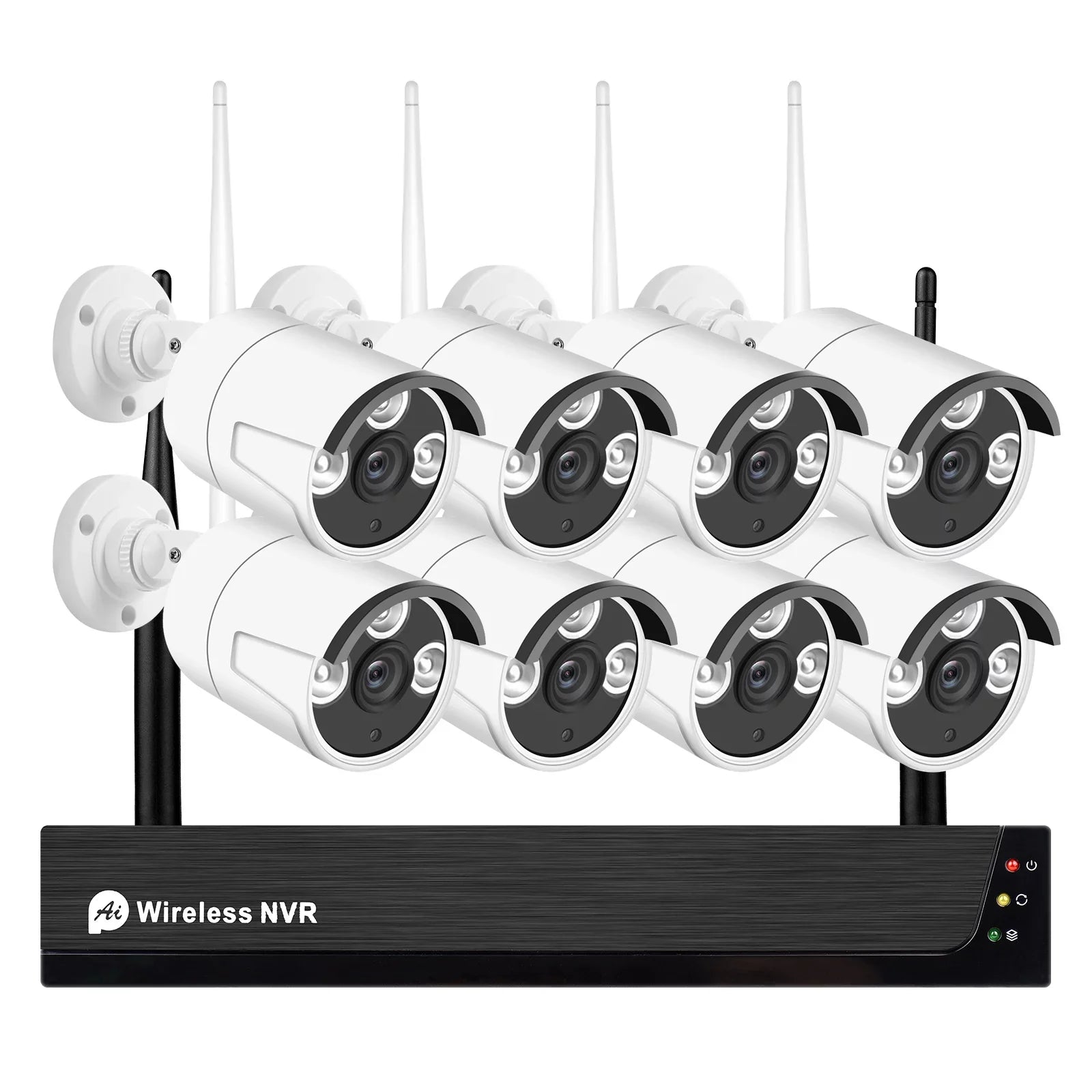 Wireless Remote System, 2.0MP NVR , Drive Cameras 8Channel Indoor + Alert, App Access, CCTV 1080P with 1080P Hard 1080P Motion Smart No 8CH 8PCS Tomshoo exterior IP