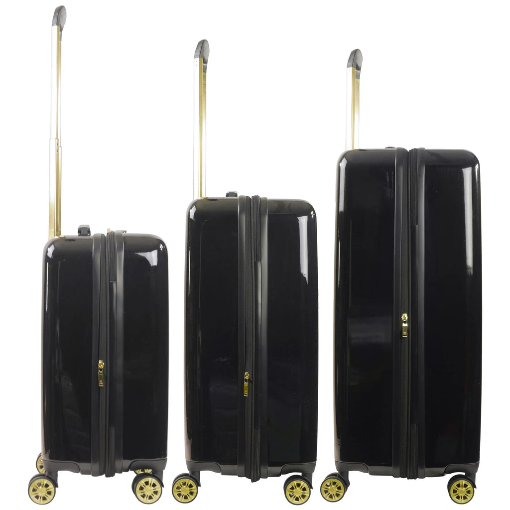 Piece Grove Wheels, and Inch, 22, Hardshell 31 Black Rolling 27, Spinner Suitcase 3 Set with Luggage,