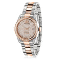 Two 1.5ct Rose Watch Tone Gold Tribeca Women's Diamond Plated