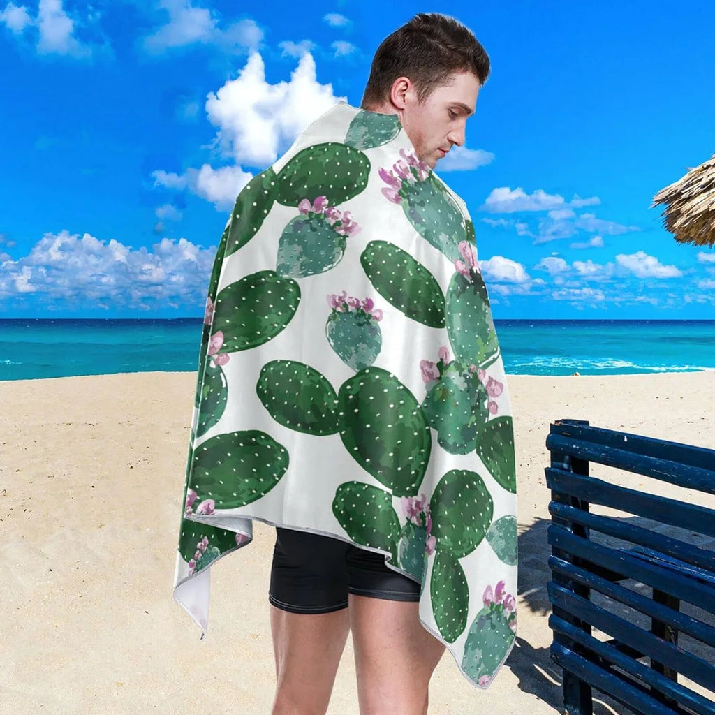 Camping Towel Quick Tropical Towels Holiday（267） Compact Lightweight Travel Absorbent Super - Swimming Oversized for Cactuses Bestwell Towel Beach - Dry