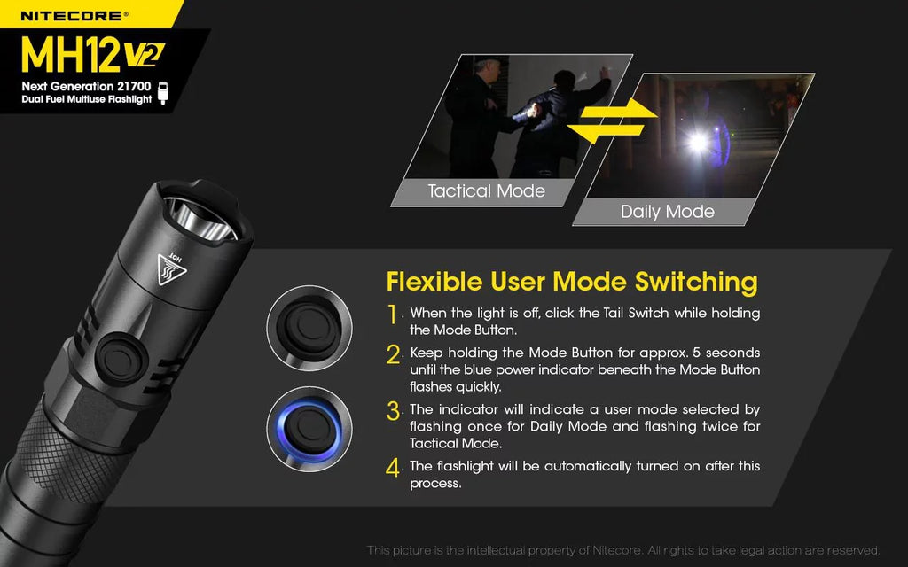 21700 + Combo: Nitecore Battery (Included) XP-L2 LED 5000mAh MH12 Battery NL2150HPi Lumens V6 CREE -21700 -1200 V2 Flashlight