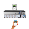 Recorder AHD DVR Storage with Channel H.265 Office 2TB HD TVI Digital Evertech Home CCTV Standalone Analog CVI 16 Video Security