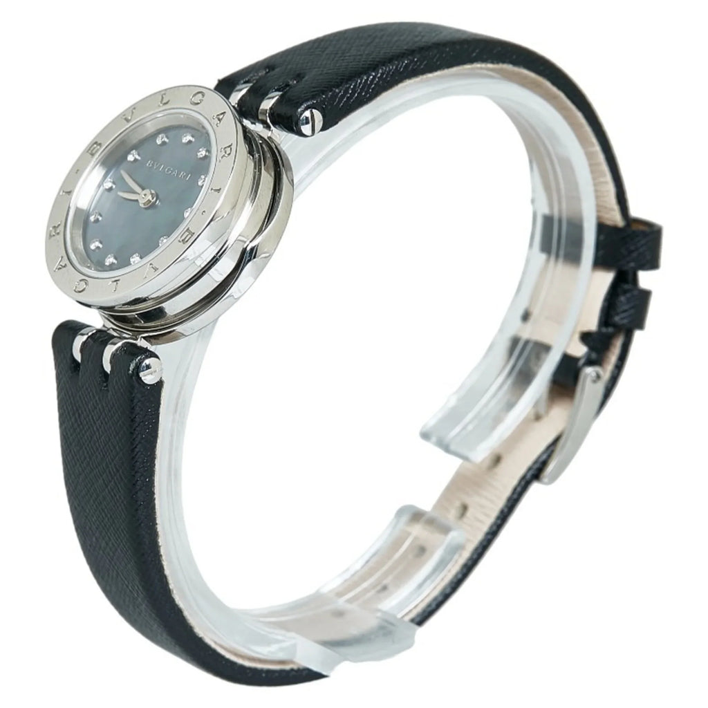Pre-Owned Quartz BVLGARI Stainless B Ladies Watch Zero Dial BZ23S One Navy (Good) Bvlgari Diamond Shell Steel