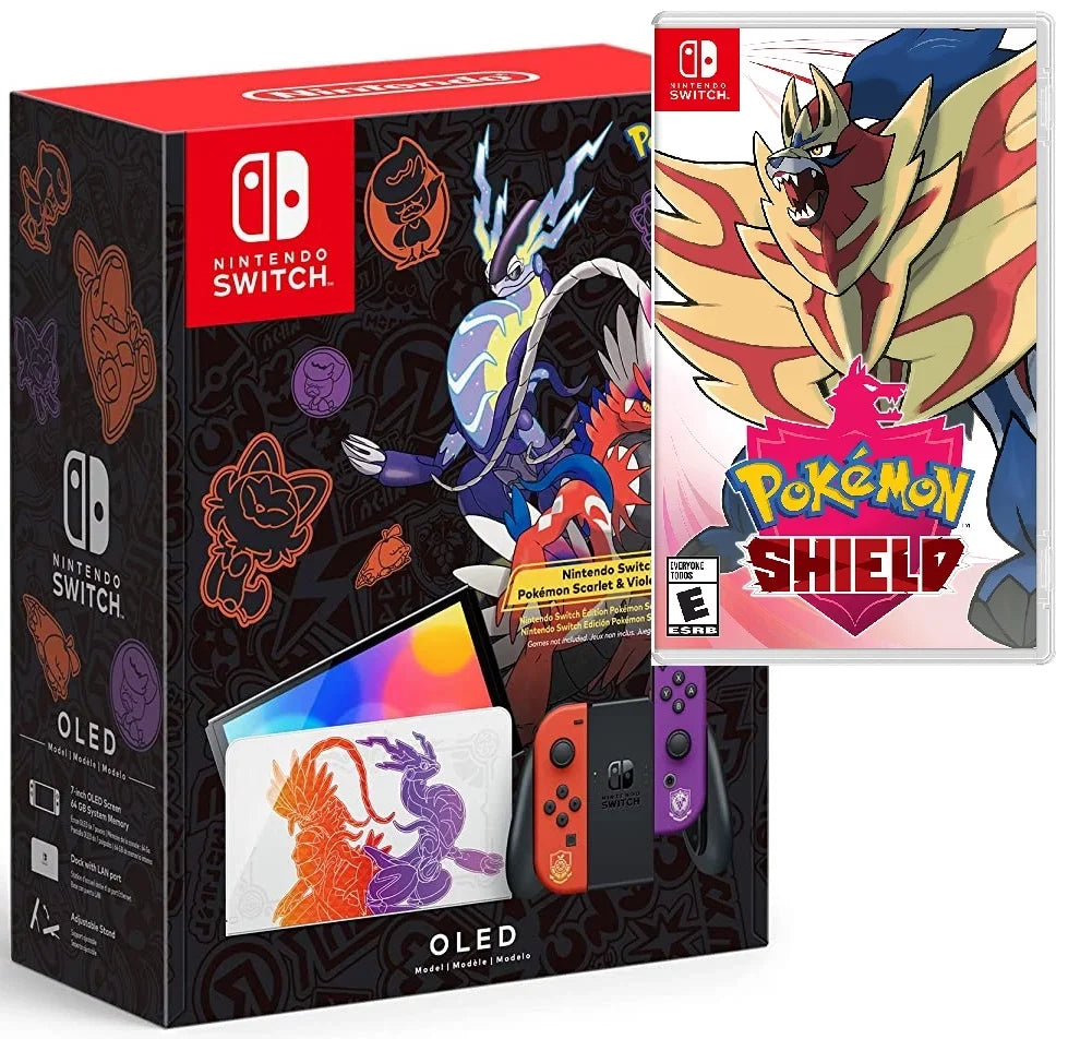 Nintendo Shield With Bundle Switch OLED Pokemon Game System Pokemon