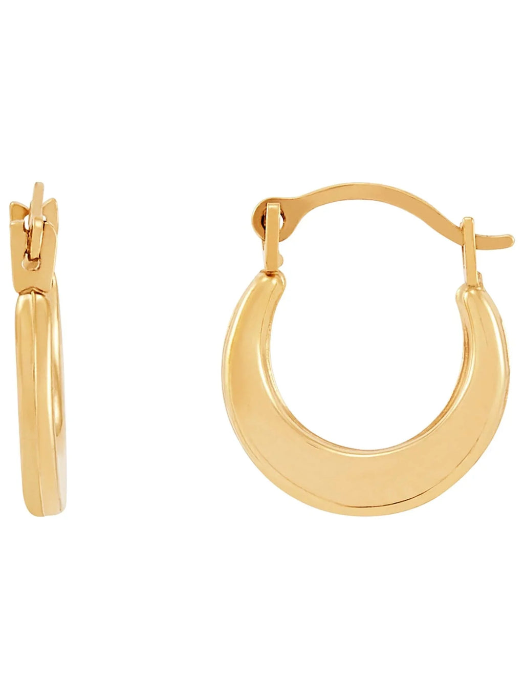 10K Fine Brilliance Girls Hoop Gold Hollow Round Plain Earrings Yellow Jewelry