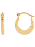 10K Fine Brilliance Girls Hoop Gold Hollow Round Plain Earrings Yellow Jewelry