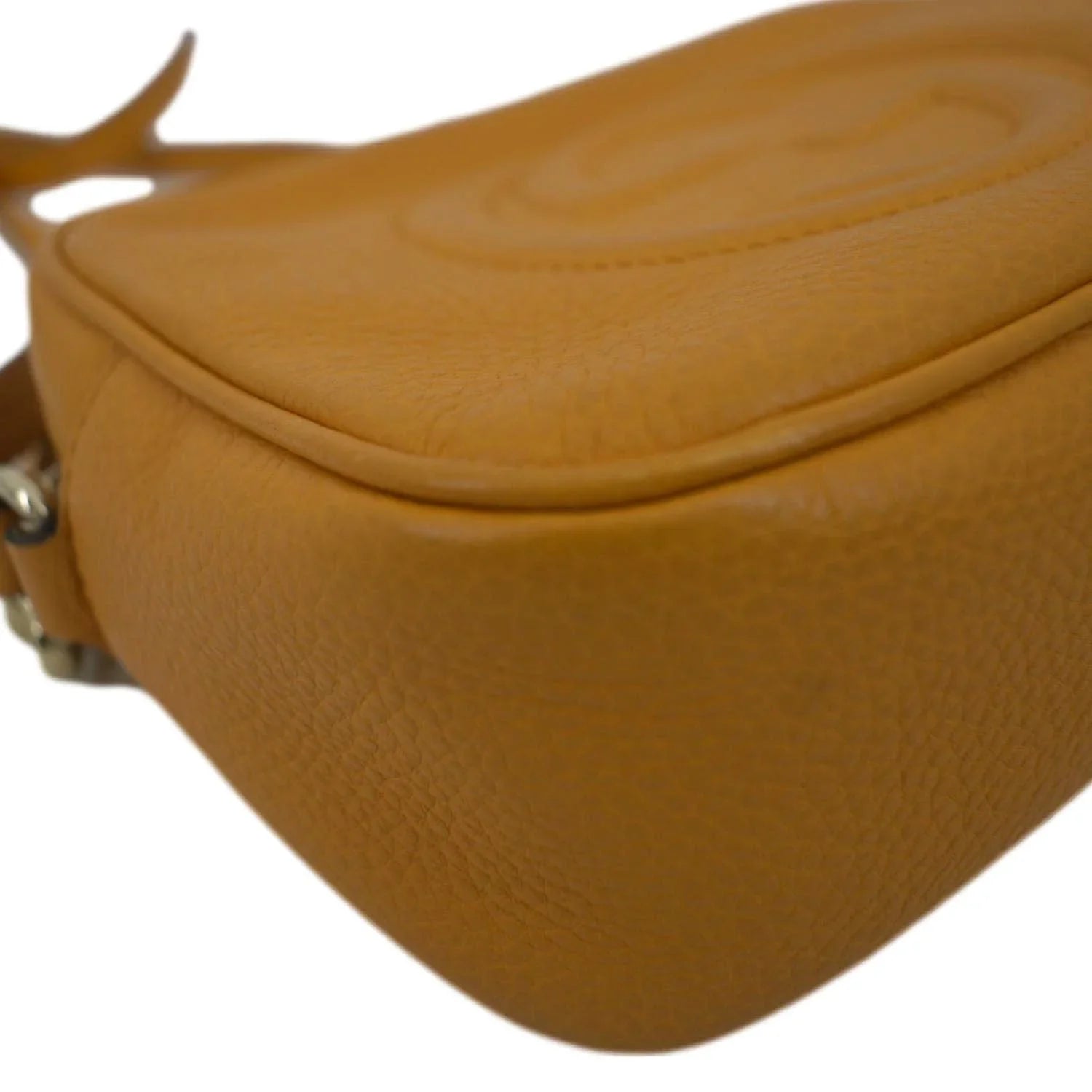 308364 Soho Pre-owned Orange Leather Bag Crossbody Camera Disco