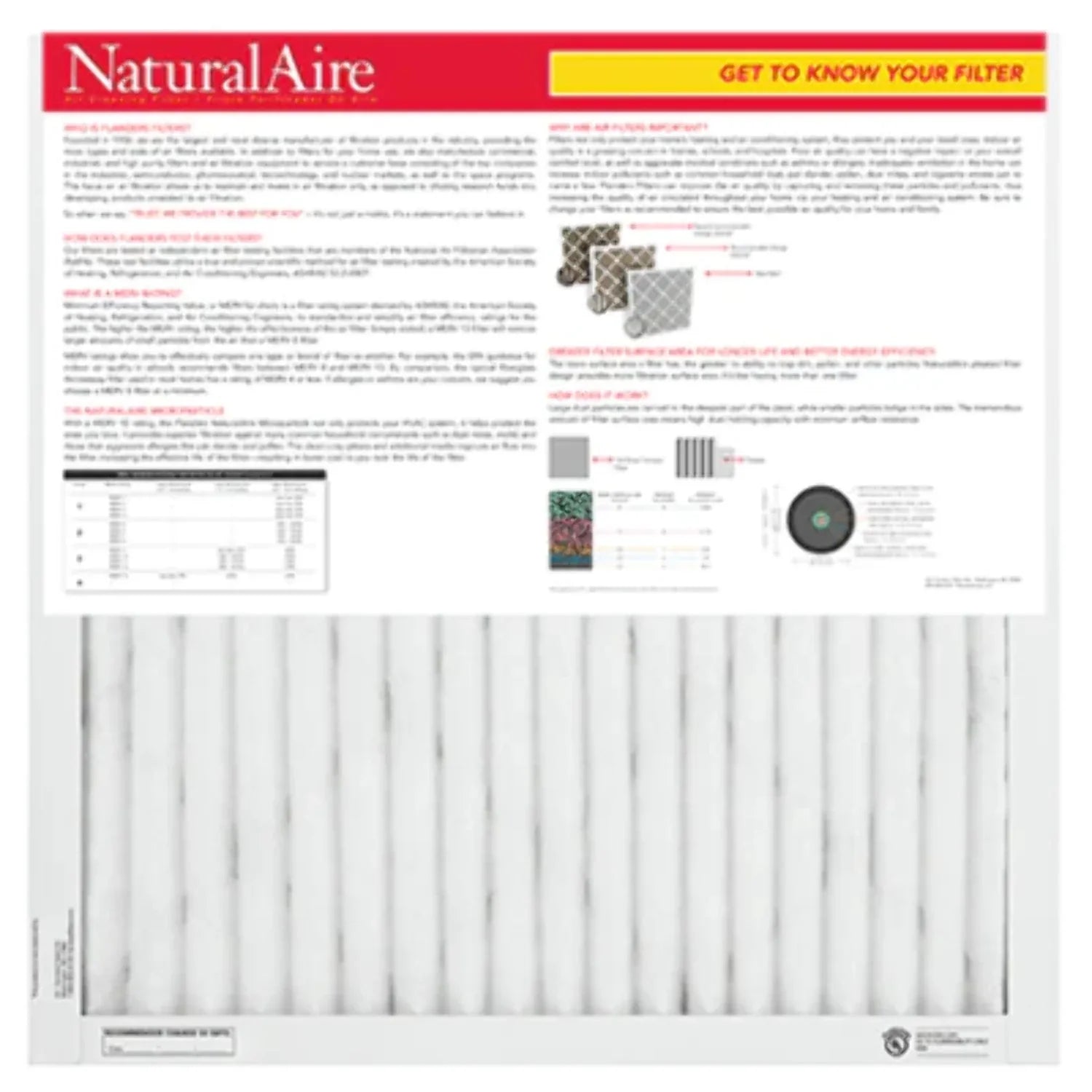 85156.011418 NaturalAire 14x18x1 10 Microparticle MERV Filters (12 pack)