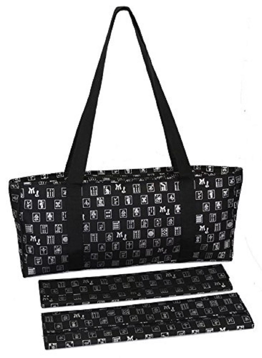 included) matching Soft Mah MJ bonus Jongg wraps Case, Designer Black not (Replacement Logo Direct Replacement Case racks tiles, a Soft Only trays, and two - Silver includes and & pushers bag,