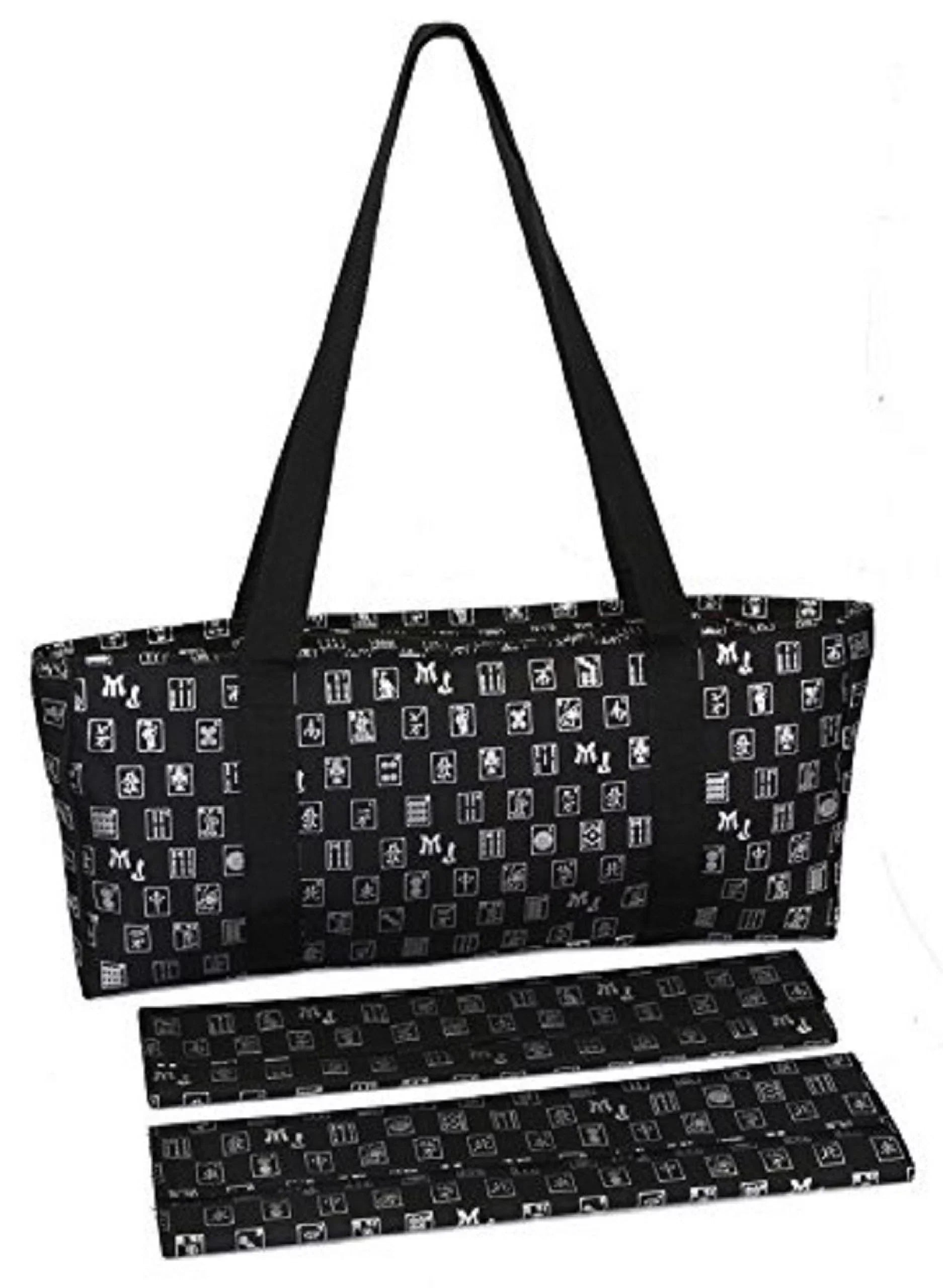 included) matching Soft Mah MJ bonus Jongg wraps Case, Designer Black not (Replacement Logo Direct Replacement Case racks tiles, a Soft Only trays, and two - Silver includes and & pushers bag,