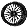 PRO LUXXX 122.1CB Wheel -76ET 24X14 SENTRY Gloss 6X139.7 LHD 7 FORGED Milled Black HD