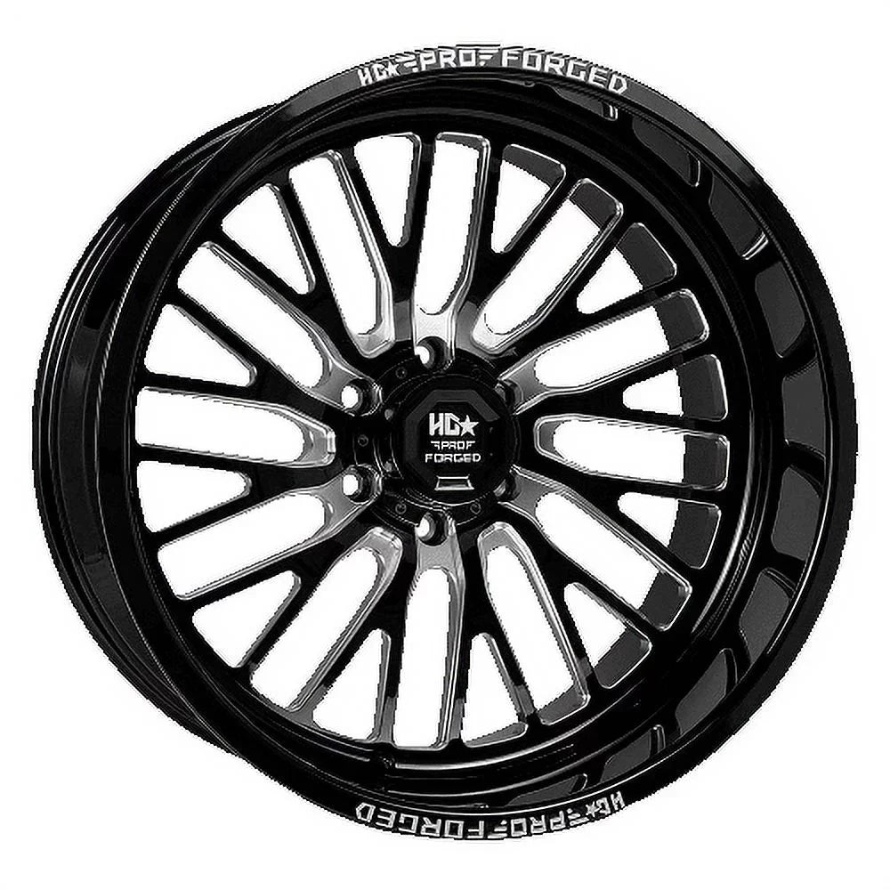 PRO LUXXX 122.1CB Wheel -76ET 24X14 SENTRY Gloss 6X139.7 LHD 7 FORGED Milled Black HD