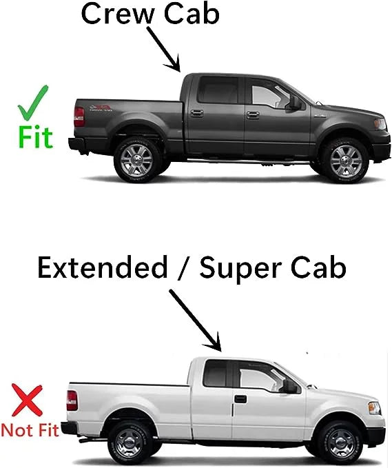 Cab with 4 Window Models F150 Right Glass Door Crew Rear Pickup Compatible Door Door Side 2009-2014 Passenger