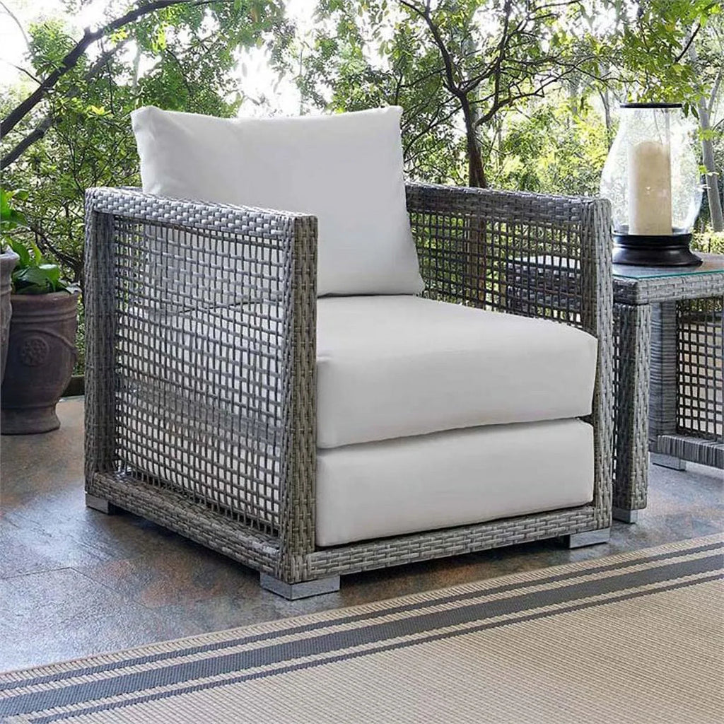 Allora and Gray Chair White Patio in