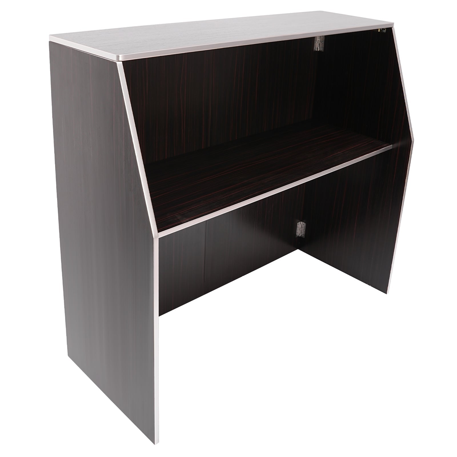 Event Edging Cabinet 19.5x47.75x42.75in Foldable Portable Brown with bar Aluminum Black TOOL1SHOoo