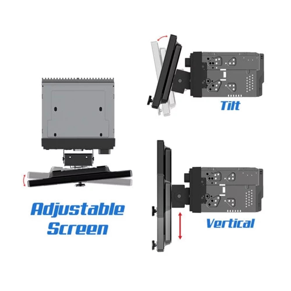 Stream Touch Auto 360 Keys in. Mechless & Carplay LCD Sound 10.6 Rotating Up-Down Android 2 Din