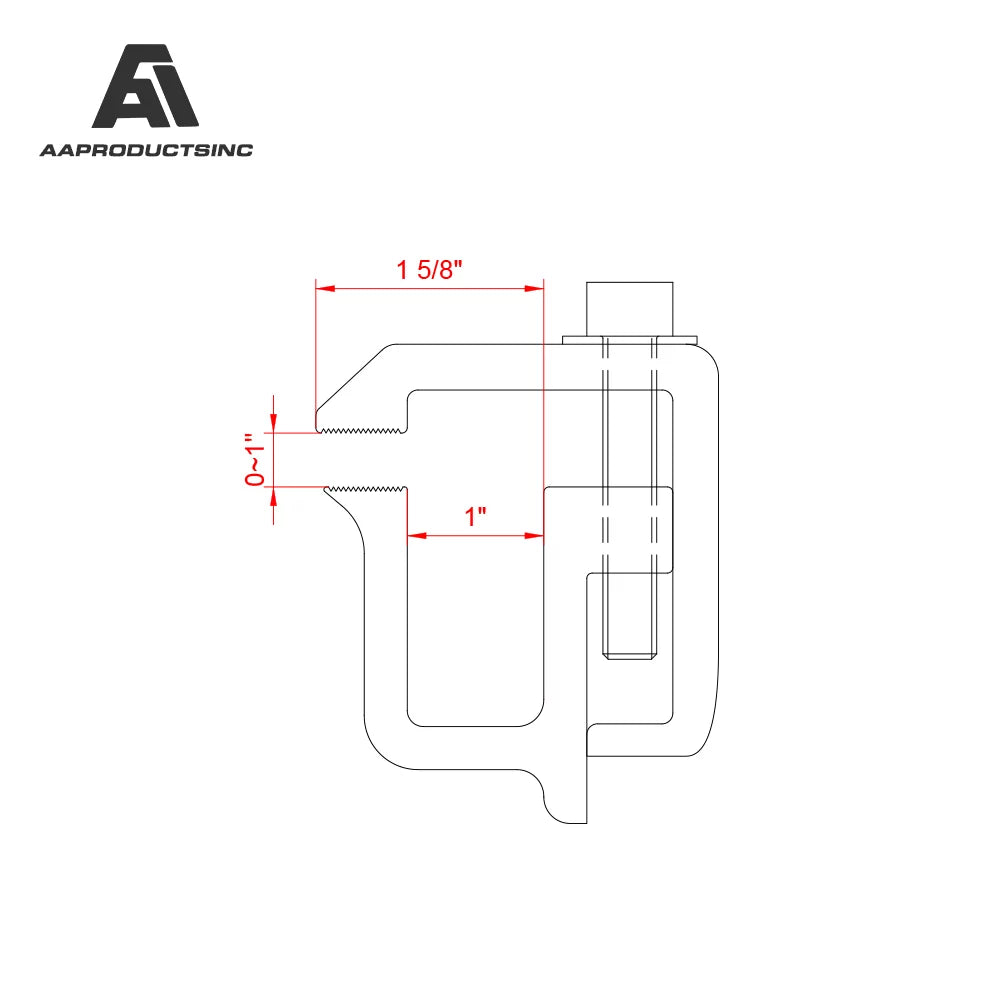 for Camper Non-Drilling C-Clamps Rack Black - Aluminum Shell of & P-AC( Truck Installation AA-Racks Set 4