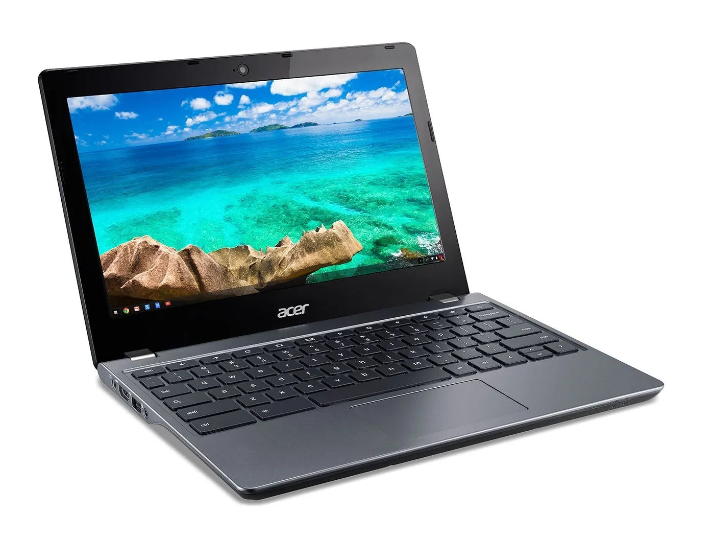 2GB C740-C3P1 Hard Chrome, Celeron, Computer, Chromebook Tablet SSD Acer RAM, (Refurbished) Drive, 16GB 11" 1.50 GHz DDR3 Restored Screen