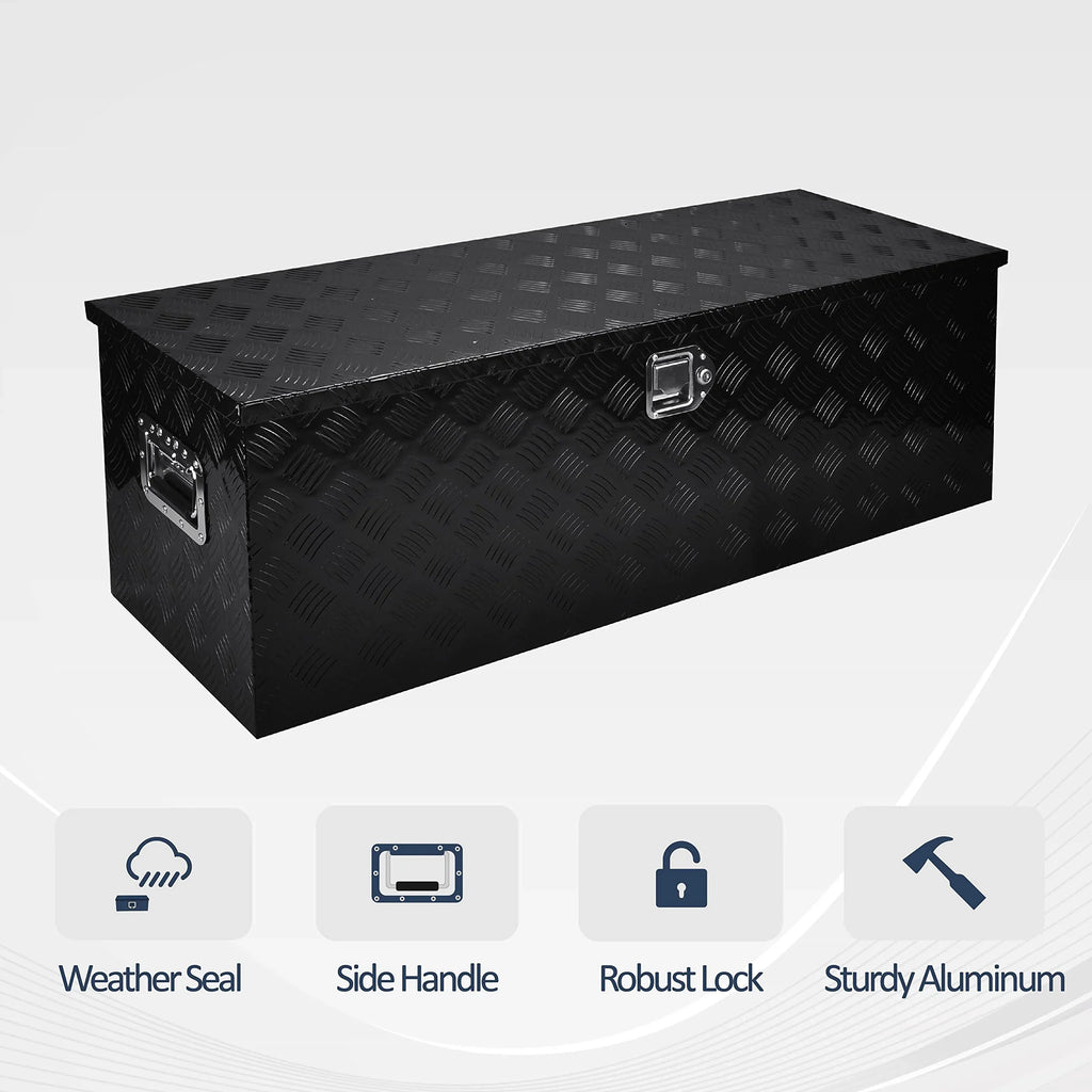 Heavy x Pickup Handle Truck Duty Box Side Storage Box 15 Aluminum x Tool Box Tool w/ Bed Truck for Tool BATONECO Trailer lack 15 48 B48 Inch