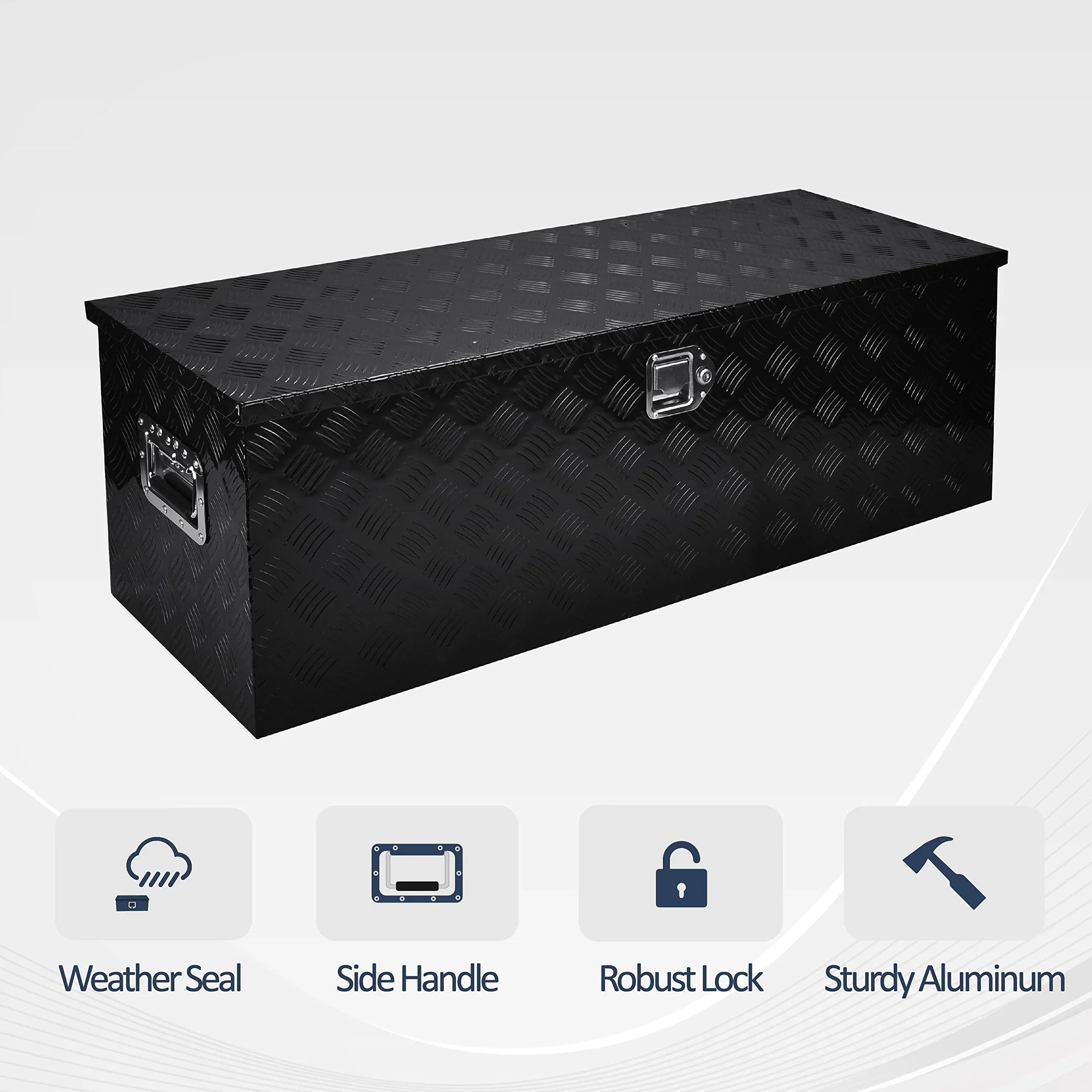 Heavy x Pickup Handle Truck Duty Box Side Storage Box 15 Aluminum x Tool Box Tool w/ Bed Truck for Tool BATONECO Trailer lack 15 48 B48 Inch