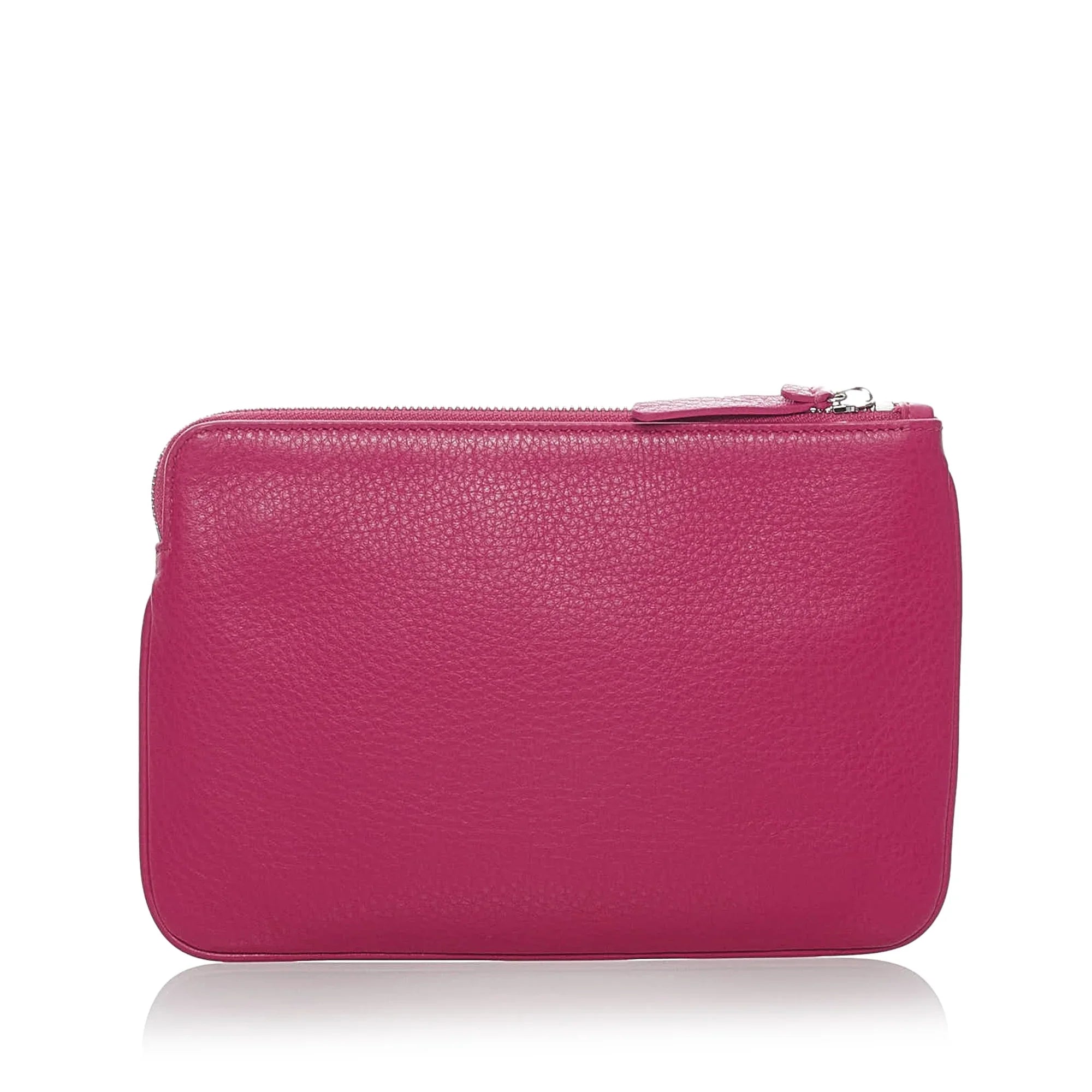 Pink Calf XS (Good) Authenticated Leather Balenciaga Pouch Everyday Women Pre-Owned