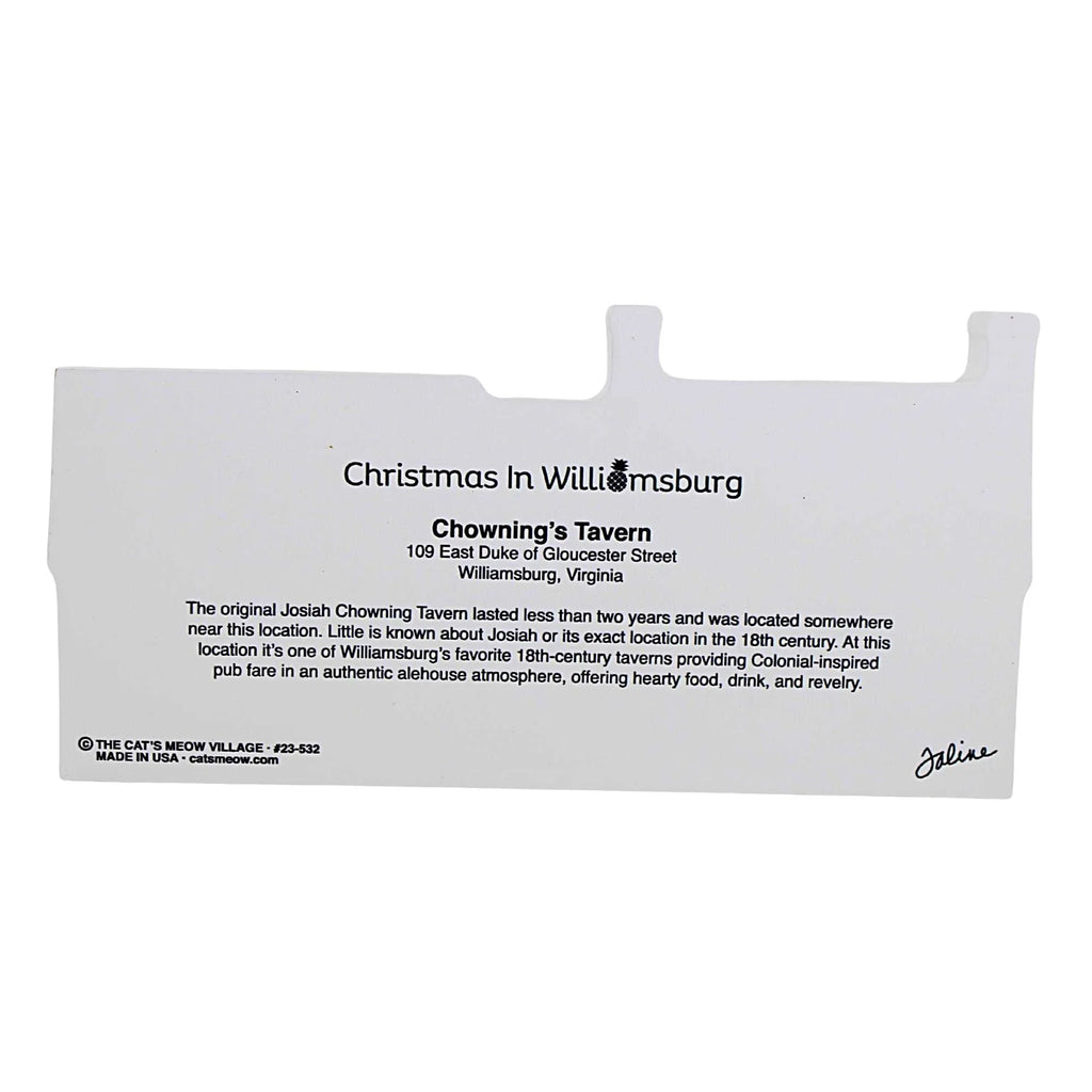 4 - Meow Virginia Christmas Inch, Cat's 23532 Chowning's Wood Village One Williamsburg Building Tavern -