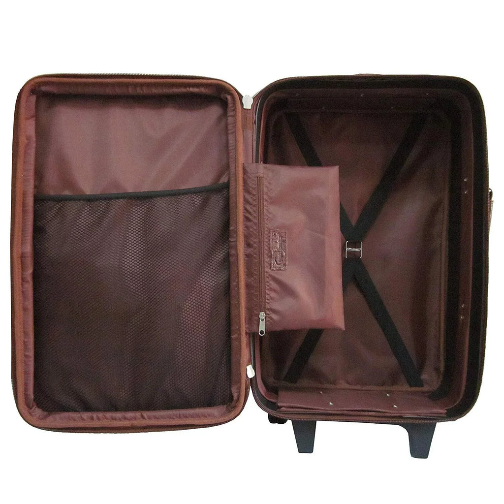 25" Amerileather - Suitcase - Wheels 89-4 Expandable with Amerileather Leather