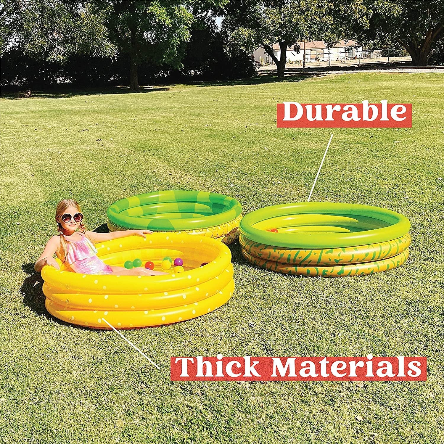 Pool 45 Ball Pit 10 Summer Kiddie Swimming Pools Lemon Avocado Pineapple Fun Set Inflatable Inflatable X Pool Baby for Packs Kiddie Pool Pool Kids liquid 3